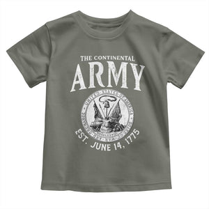 Continental Army America Independence Revolutionary War Seal Toddler T Shirt TS11 Military Green Print Your Wear