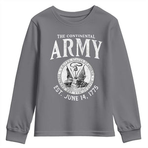 Continental Army America Independence Revolutionary War Seal Youth Sweatshirt TS11 Charcoal Print Your Wear