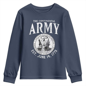 Continental Army America Independence Revolutionary War Seal Youth Sweatshirt TS11 Navy Print Your Wear