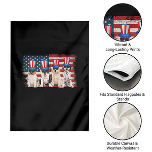 Cool American Patriotic Dogs Garden Flag Funny 4th of July US Flag Pet Lover TS02 Print Your Wear