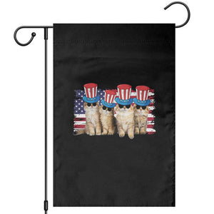 Cool American Patrotic Cats Garden Flag Funny 4th of July US Flag Pet Lover TS02 Black Print Your Wear