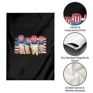 Cool American Patrotic Cats Garden Flag Funny 4th of July US Flag Pet Lover TS02 Print Your Wear