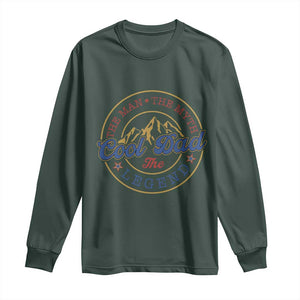 Cool Dad The Man The Myth The Legend Long Sleeve Shirt Fathers Day Beer Lover TS11 Dark Forest Green Print Your Wear