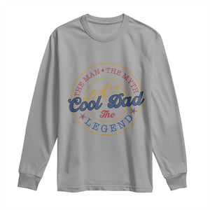 Cool Dad The Man The Myth The Legend Long Sleeve Shirt Fathers Day Beer Lover TS11 Sport Gray Print Your Wear