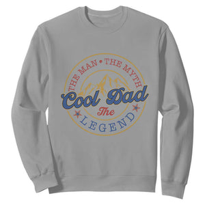 Cool Dad The Man The Myth The Legend Sweatshirt Fathers Day Beer Lover TS11 Sport Gray Print Your Wear