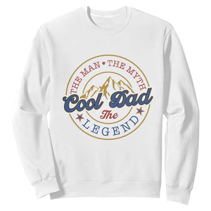 Cool Dad The Man The Myth The Legend Sweatshirt Fathers Day Beer Lover TS11 White Print Your Wear