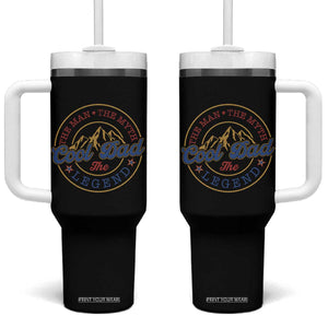 Cool Dad The Man The Myth The Legend Tumbler With Handle Fathers Day Beer Lover TS11 One Size: 40 oz Black Print Your Wear