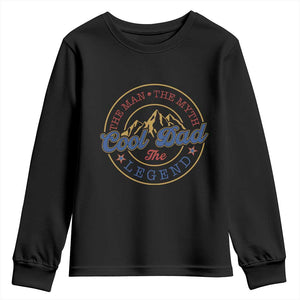 Cool Dad The Man The Myth The Legend Youth Sweatshirt Fathers Day Beer Lover TS11 Black Print Your Wear