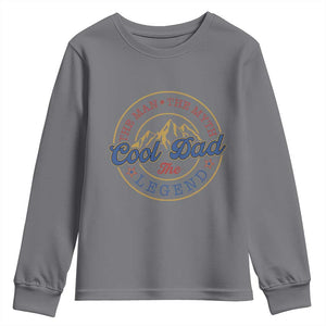 Cool Dad The Man The Myth The Legend Youth Sweatshirt Fathers Day Beer Lover TS11 Charcoal Print Your Wear