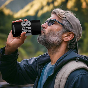 Cool Distressed Skiing 4 in 1 Can Cooler Tumbler for Skiers TS10 Print Your Wear