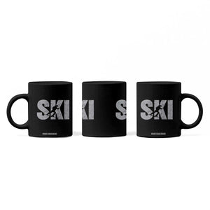 Cool Distressed Skiing Coffee Mug for Skiers TS10 Print Your Wear