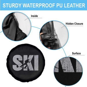 Cool Distressed Skiing Spare Tire Cover for Skiers TS10 Print Your Wear