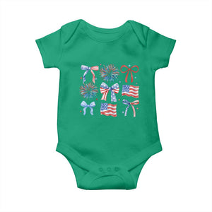 Coquette 4th Of July Baby Onesie Patriotic Bow American Flag TS10 Irish Green Print Your Wear