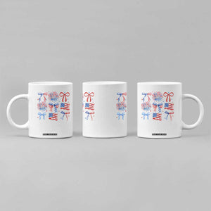 Coquette 4th Of July Coffee Mug Patriotic Bow American Flag TS10 Print Your Wear