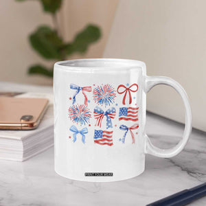 Coquette 4th Of July Coffee Mug Patriotic Bow American Flag TS10 Print Your Wear