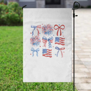 Coquette 4th Of July Garden Flag Patriotic Bow American Flag TS10 Print Your Wear