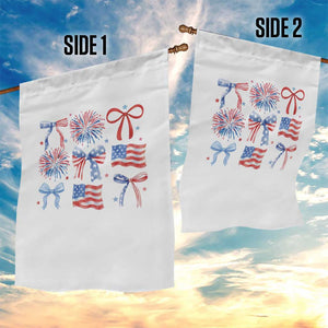 Coquette 4th Of July Garden Flag Patriotic Bow American Flag TS10 Print Your Wear