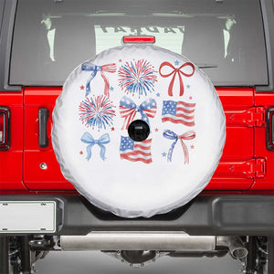 Coquette 4th Of July Spare Tire Cover Patriotic Bow American Flag TS10 White Print Your Wear