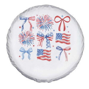 Coquette 4th Of July Spare Tire Cover Patriotic Bow American Flag TS10 Print Your Wear