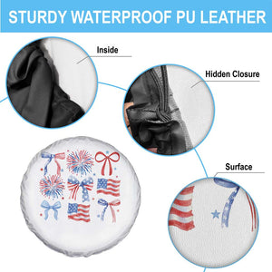 Coquette 4th Of July Spare Tire Cover Patriotic Bow American Flag TS10 Print Your Wear