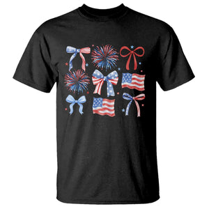 Coquette 4th Of July T Shirt Patriotic Bow American Flag TS10 Black Print Your Wear