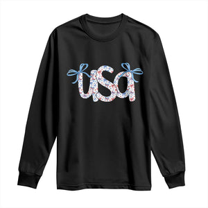 Coquette USA Long Sleeve Shirt Patriotic American Girl 4th of July TS10 Black Print Your Wear