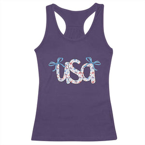 Coquette USA Racerback Tank Top Patriotic American Girl 4th of July TS10 Purple Print Your Wear