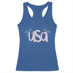 Coquette USA Racerback Tank Top Patriotic American Girl 4th of July TS10 Royal Blue Print Your Wear