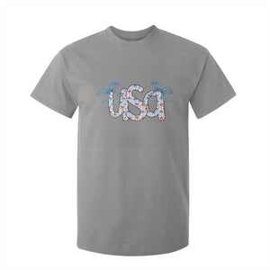 Coquette USA T Shirt For Kid Patriotic American Girl 4th of July TS10 Sport Gray Print Your Wear