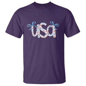 Coquette USA T Shirt Patriotic American Girl 4th of July TS10 Purple Print Your Wear
