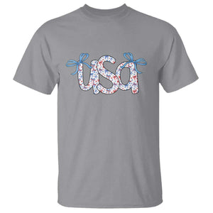 Coquette USA T Shirt Patriotic American Girl 4th of July TS10 Sport Gray Print Your Wear