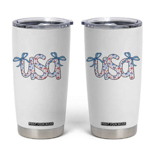 Coquette USA Tumbler Cup Patriotic American Girl 4th of July TS10 White Print Your Wear