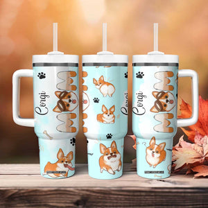 Corgi Dog Mom Tumbler With Handle Funny Dog Lover Mothers Day Gifts TB10 Print Your Wear