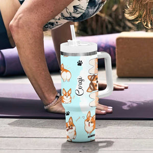 Corgi Dog Mom Tumbler With Handle Funny Dog Lover Mothers Day Gifts TB10 Print Your Wear