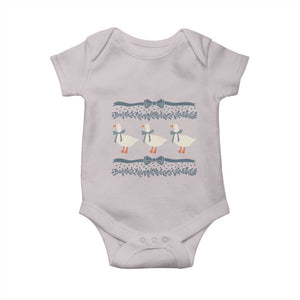 Country Goose 80s Baby Onesie 1980s Geese Blue Bowed Mama Goose TS02 Ice Gray Print Your Wear