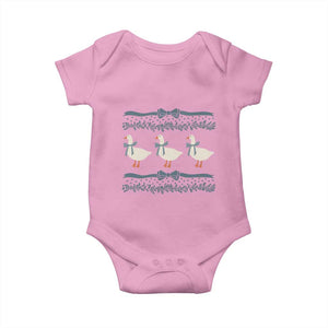 Country Goose 80s Baby Onesie 1980s Geese Blue Bowed Mama Goose TS02 Light Pink Print Your Wear