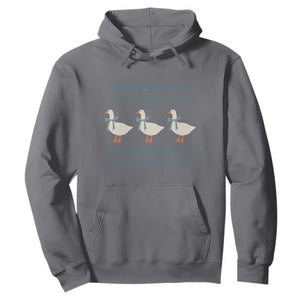 Country Goose 80s Hoodie 1980s Geese Blue Bowed Mama Goose TS02 Charcoal Print Your Wear