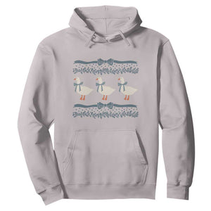 Country Goose 80s Hoodie 1980s Geese Blue Bowed Mama Goose TS02 Ice Gray Print Your Wear