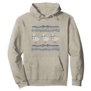 Country Goose 80s Hoodie 1980s Geese Blue Bowed Mama Goose TS02 Sand Print Your Wear