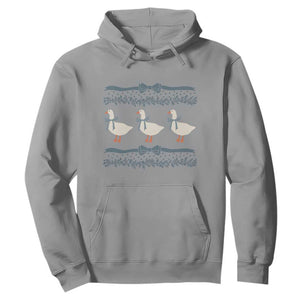 Country Goose 80s Hoodie 1980s Geese Blue Bowed Mama Goose TS02 Sport Gray Print Your Wear