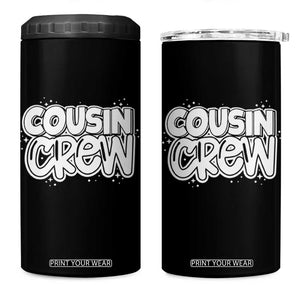 Cousin Crew 4 in 1 Can Cooler Tumbler Cute Matching Cousins Summer Beach Vacation TS10 One Size: 16 oz Black Print Your Wear