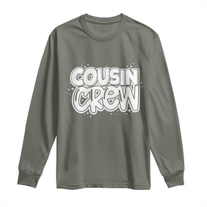 Cousin Crew Long Sleeve Shirt Cute Matching Cousins Summer Beach Vacation TS10 Military Green Print Your Wear