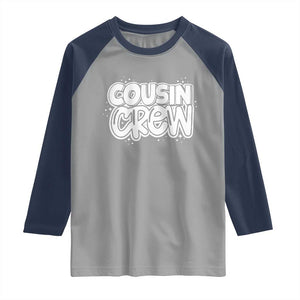 Cousin Crew Raglan Shirt Cute Matching Cousins Summer Beach Vacation TS10 Sport Gray Navy Print Your Wear