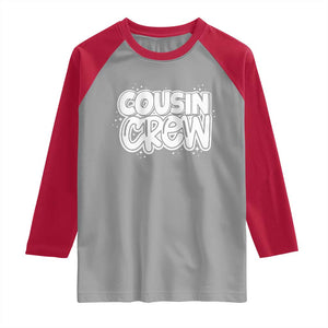 Cousin Crew Raglan Shirt Cute Matching Cousins Summer Beach Vacation TS10 Sport Gray Red Print Your Wear
