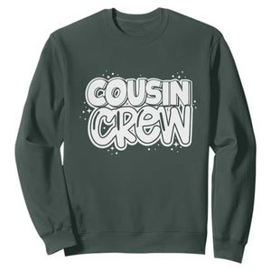 Cousin Crew Sweatshirt Cute Matching Cousins Summer Beach Vacation TS10 Dark Forest Green Print Your Wear