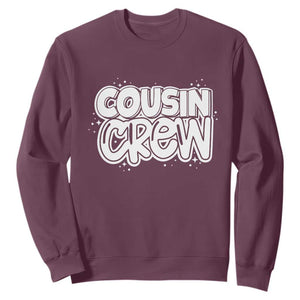 Cousin Crew Sweatshirt Cute Matching Cousins Summer Beach Vacation TS10 Maroon Print Your Wear