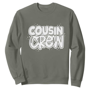 Cousin Crew Sweatshirt Cute Matching Cousins Summer Beach Vacation TS10 Military Green Print Your Wear
