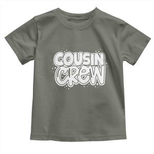 Cousin Crew Toddler T Shirt Cute Matching Cousins Summer Beach Vacation TS10 Military Green Print Your Wear