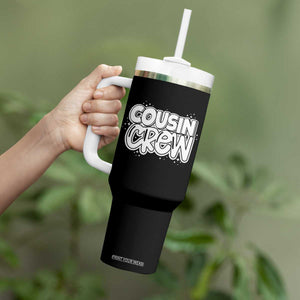 Cousin Crew Tumbler With Handle Cute Matching Cousins Summer Beach Vacation TS10 Print Your Wear