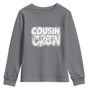 Cousin Crew Youth Sweatshirt Cute Matching Cousins Summer Beach Vacation TS10 Charcoal Print Your Wear